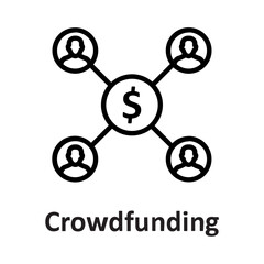 Crowdfunding, dollar Vector Icon

