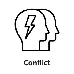 Business conflict, clash Vector Icon

