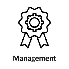 Badge, cog Vector Icon

