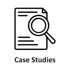 Analysis, case studies Vector Icon

