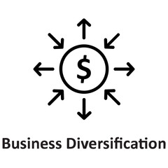 Business diversification, corporate Vector Icon

