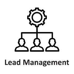 Cogwheel, lead management Vector Icon

