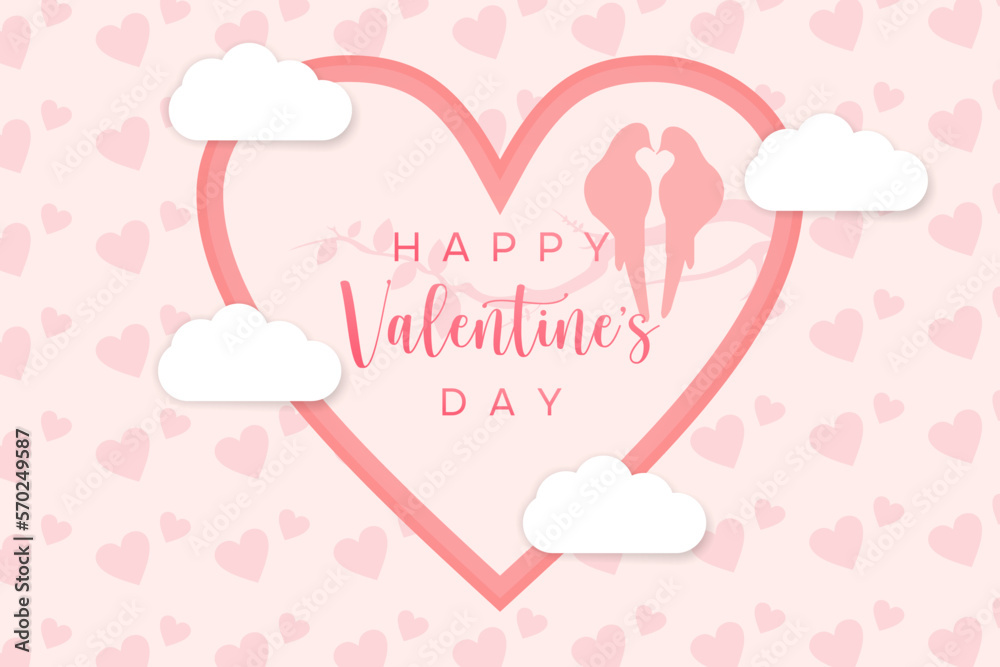 Wall mural Valentine Day Background