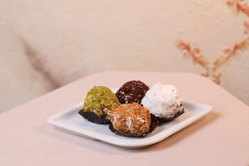 chocolate cake with nuts and raisins