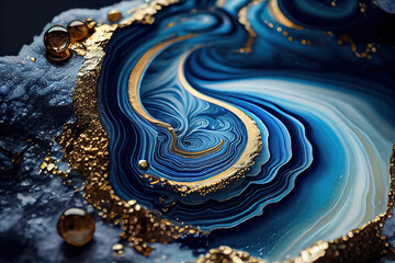 Style incorporates the swirls of marble or the ripples .Generative AI