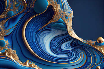 Style incorporates the swirls of marble or the ripples .Generative AI