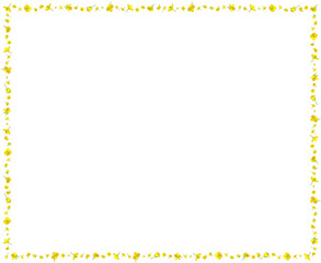 ナノハナのたくさんの小花な矩形の飾り枠
