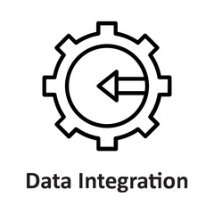 Cog, data integration Vector Icon

