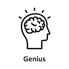 Brain, brain data Vector Icon

