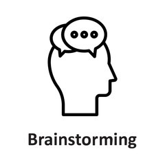 Brain, brainstorming Vector Icon
