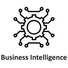 Bi, business intelligence Vector Icon

