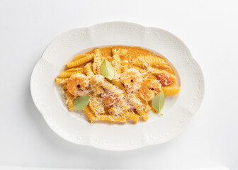 italian pasta with various sauces on a plate
