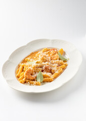 italian pasta with various sauces on a plate