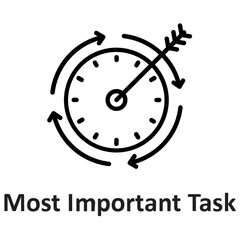 Deadline, most important task Vector Icon

