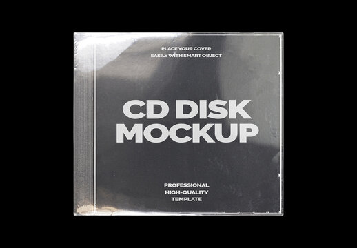 CD Disc Cover Case ROM Data Mockup Template