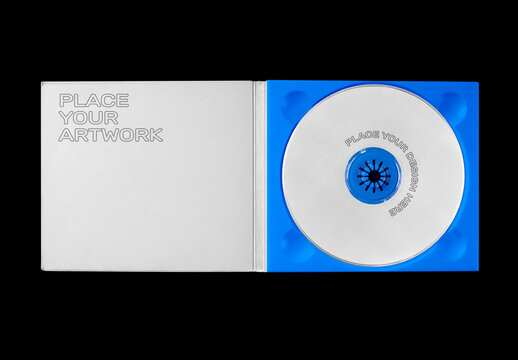 CD Disc Cover Case ROM Data Mockup Template