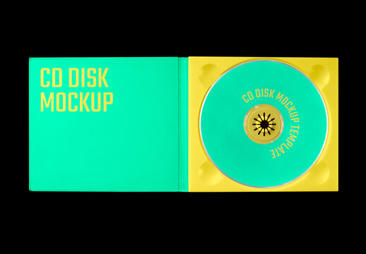 CD Disc Cover Case ROM Data Mockup Template