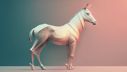 Obraz premium Donkey animal abstract wallpaper in pastel colors generative ai 