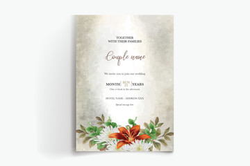 frame floral wedding invitation templates