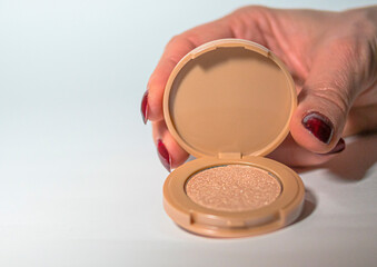 Elite super luxury powder on a white background