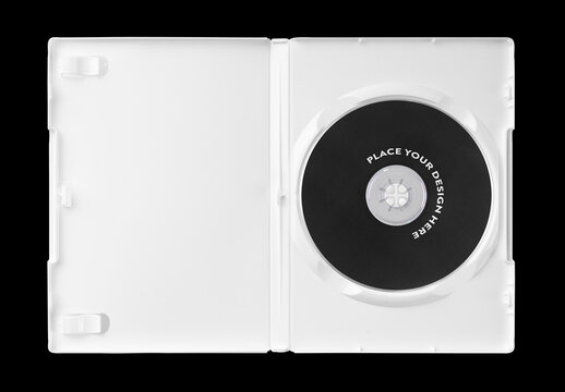 Console Game Disc DVD Cover Case Mockup Template