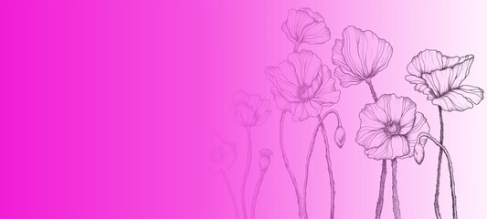 Floral background with gradient!