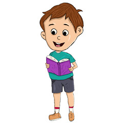 little child with book