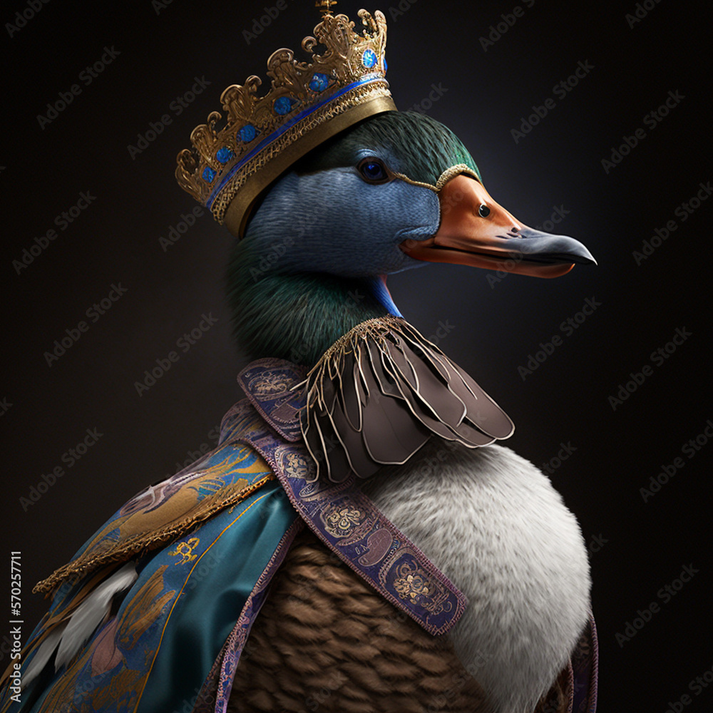 Sticker Portrait of the duck king