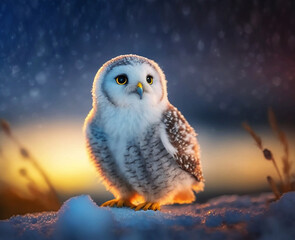  snowy owl in winter