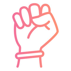 fist gradient icon