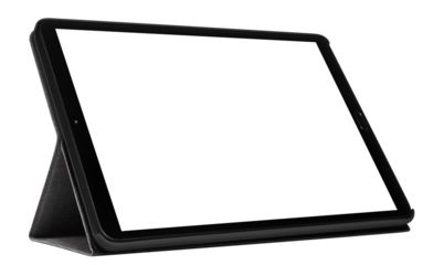 Tablet computer with blank screen cut out