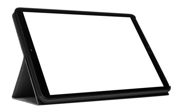 Tablet computer with blank screen cut out