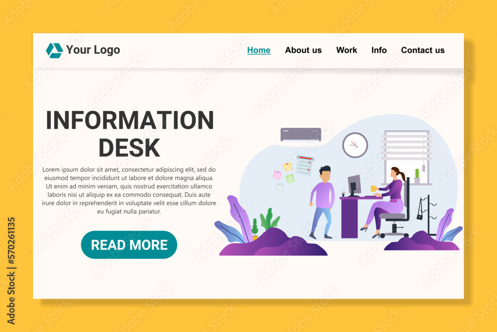 Poster Startup Business Landing Pages