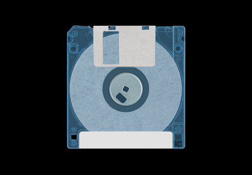 Floppy 3.5 inches Diskette Disk Case Mockup Template