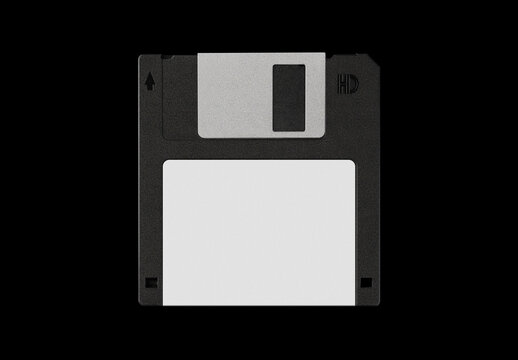 Floppy 3.5 inches Diskette Disk Case Mockup Template