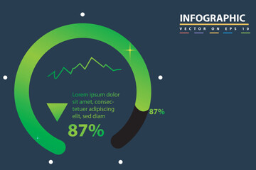 Futuristic internet speed meter dial network test vector illustration