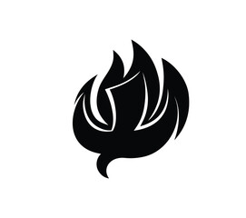 Holy spirit Silhouette Logo, art vector design