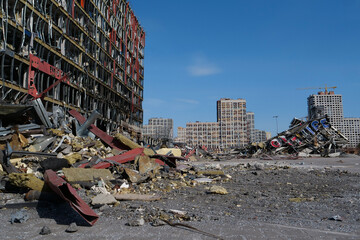 Russia - terrorist country, destroyed shopping and entertainment center in Kyiv