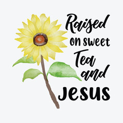 Watercolor Sunflower Sublimation Design