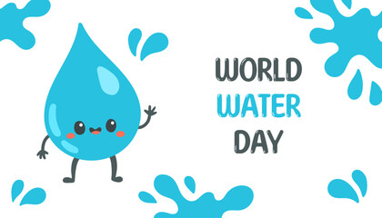 World Water Day Background. Vector EPS10 illustration Suitable for Greeting Card and Poster.