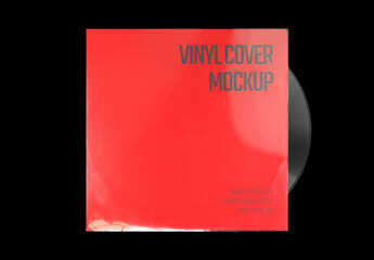 Vinyl Cover Music Retro Analog Record Mockup Template