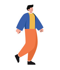 character people walking isolated