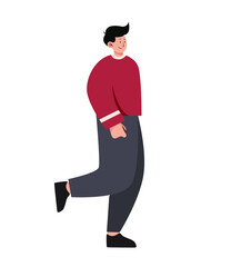 character people walking isolated