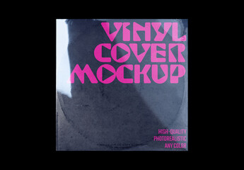 Vinyl Cover Music Retro Analog Record Mockup Template