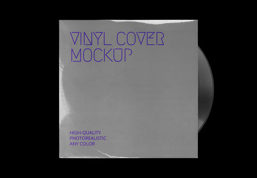 Vinyl Cover Music Retro Analog Record Mockup Template