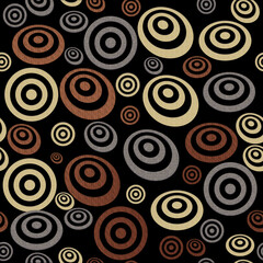 Fototapeta premium seamless pattern of various size circles on a black background