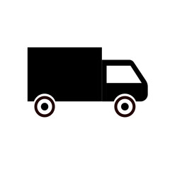 Delivery truck vector icon for websites.