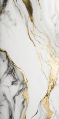 marble background white and gold created with Generative AI