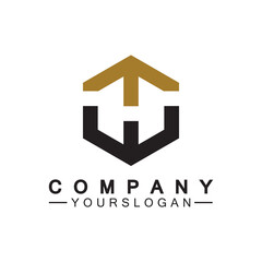 Initial letter wt logo or tw logo vector design template