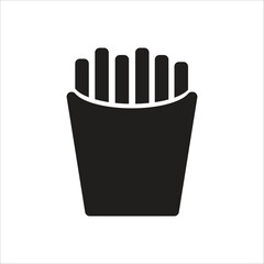 french fries icon simple design art